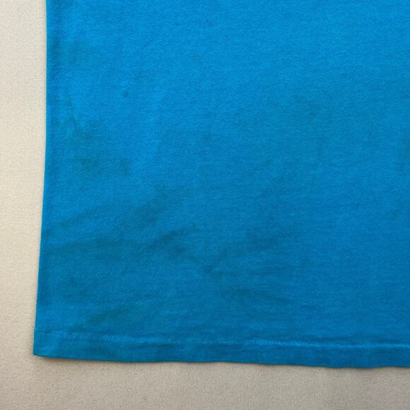Vintage Blue T-Shirt Adult Small Oneita Blank Single Stitch Basic Made USA 90s - Picture 8 of 13